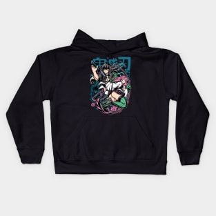 Blades of Honor: Mitsuri, Tokito, and the Swordsmith Village Kids Hoodie